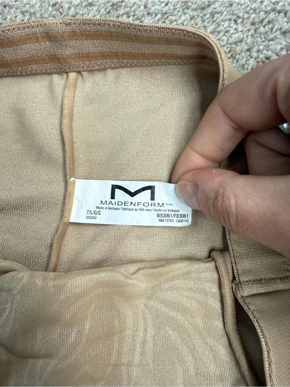 Maidenform Nude High-Waist Shapewear Briefs size large - Picture 2 of 3